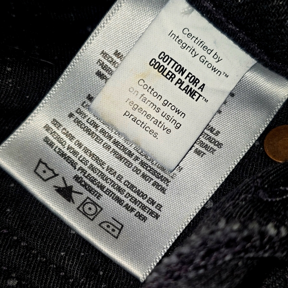 AGOLDE Ren Womens Wide Leg Hush Black High Rise Ankle Denim Jean Size 30 Organic - Picture 14 of 14